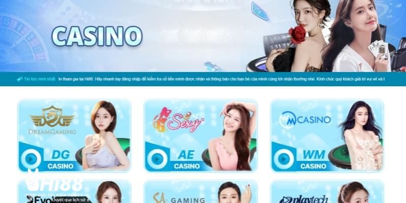 Điểm danh game Casino Hi88 được nhiều người yêu thích