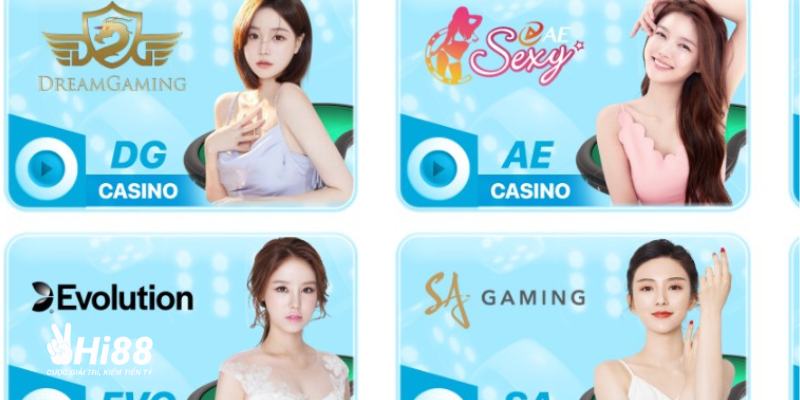 Sảnh cược nổi bật tại Casino Hi88