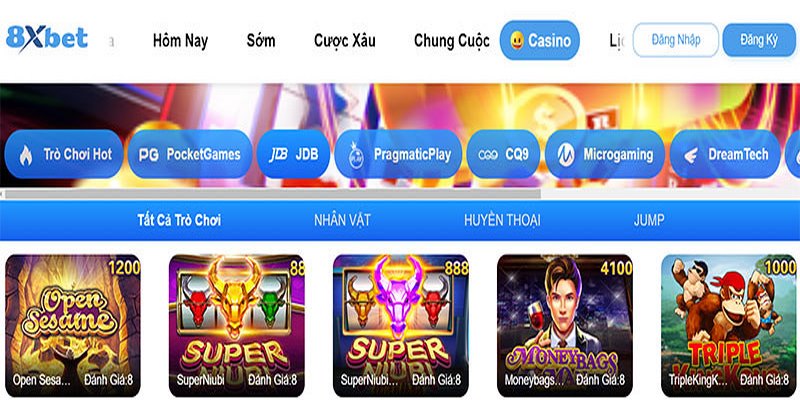 Trải nghiệm sảnh slot game 8xbet là một cuộc phiêu lưu giải trí