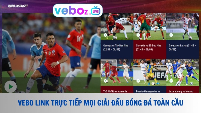 Vebo Link trực tiếp mọi giải đấu bóng đá toàn cầu