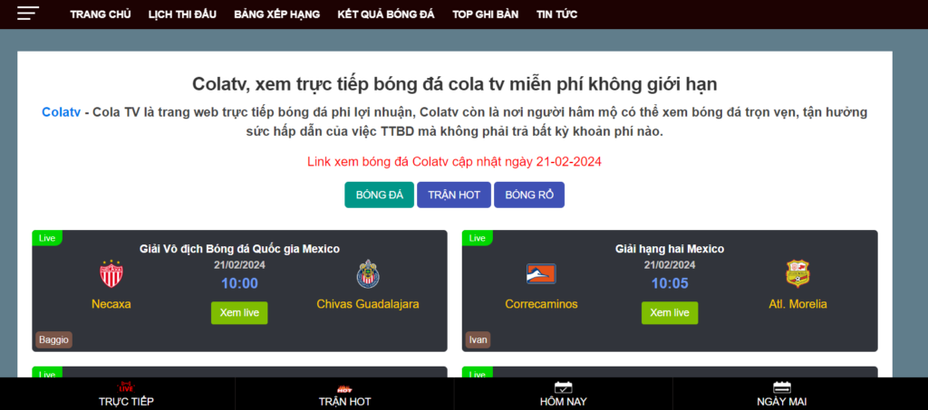 Colatv luôn cung cấp những thông tin mới nhất